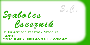 szabolcs csesznik business card